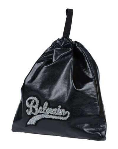 Shop Balmain Backpack & Fanny Pack In Black