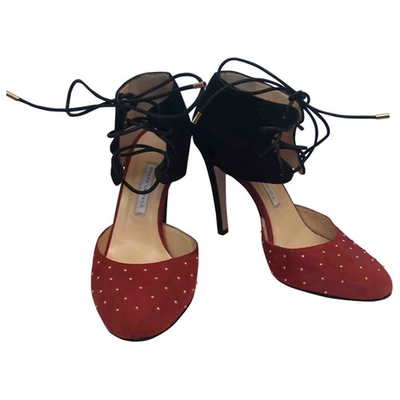 Pre-owned Bionda Castana Heels In Red