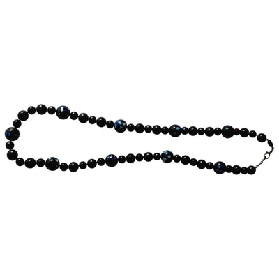 Pre-owned Pinko Long Necklace In Black