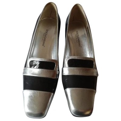 Pre-owned Dolce & Gabbana Leather Flats In Black