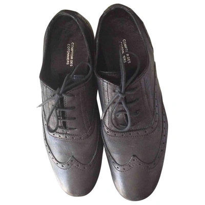 Pre-owned Comptoir Des Cotonniers Leather Lace Ups In Black