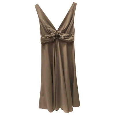 Pre-owned Dolce & Gabbana Silk Mid-length Dress In Grey