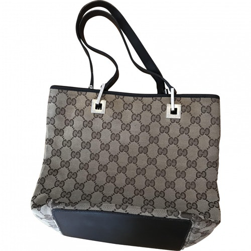 Gucci Brown Cloth Handbag | ModeSens