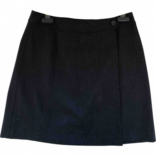 Chanel Grey Wool Skirt | ModeSens
