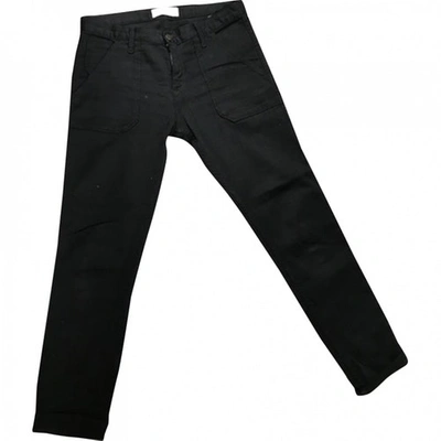 Pre-owned Acquaverde Black Cotton - Elasthane Jeans