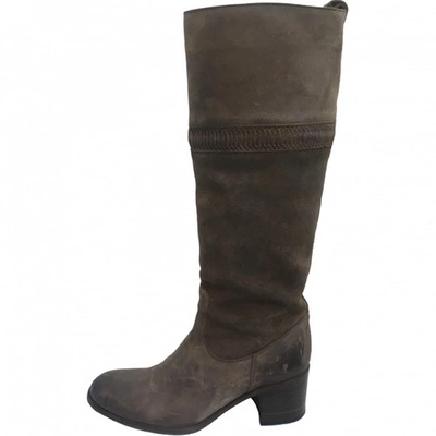 Pre-owned Sartore Boots In Grey
