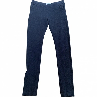 Pre-owned Humanoid Blue Cotton Trousers