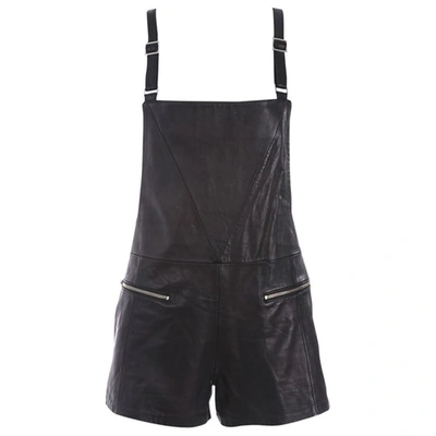 Pre-owned Veda Black Leather Jumpsuit