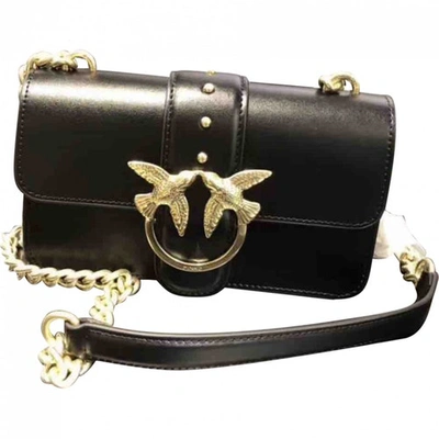 Pre-owned Pinko Love Bag Black Leather Handbag
