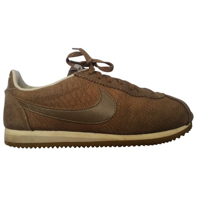 Pre-owned Nike Cortez Brown Leather Trainers | ModeSens