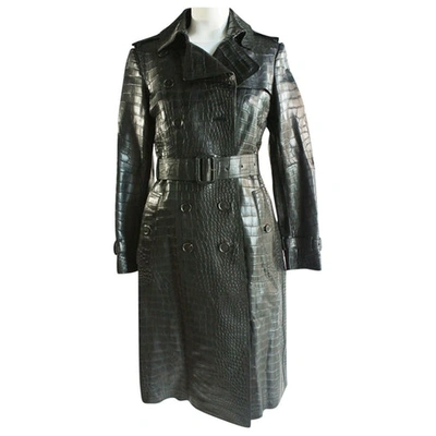 Pre-owned Burberry Alligator Jacket In Black | ModeSens