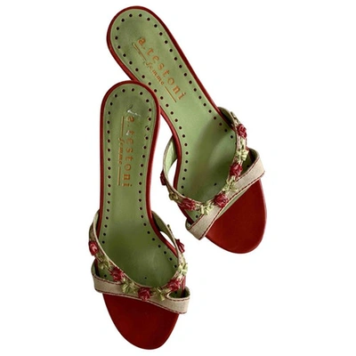 Pre-owned A. Testoni' Multicolour Cloth Sandals