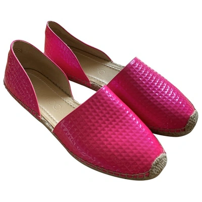 Pre-owned Jimmy Choo Patent Leather Espadrilles In Pink