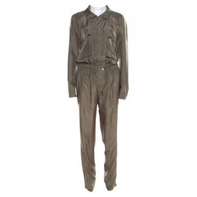 Pre-owned Gucci Green Silk Jumpsuit