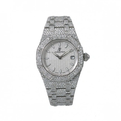 Pre-owned Audemars Piguet Royal Oak Lady White Steel Watches