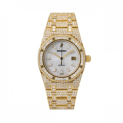 Pre-owned Audemars Piguet Royal Oak Lady Silver Yellow Gold Watches