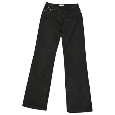 Pre-owned Blumarine Straight Pants In Black