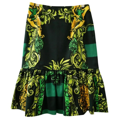 Prada Green Cotton Skirt | ModeSens