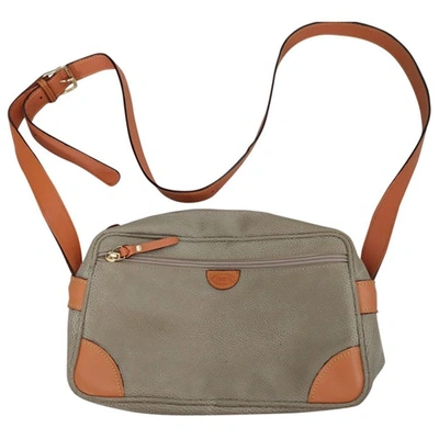 Pre-owned Bric's Leather Crossbody Bag In Grey