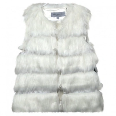 Pre-owned Andrew Marc White Faux Fur Jacket