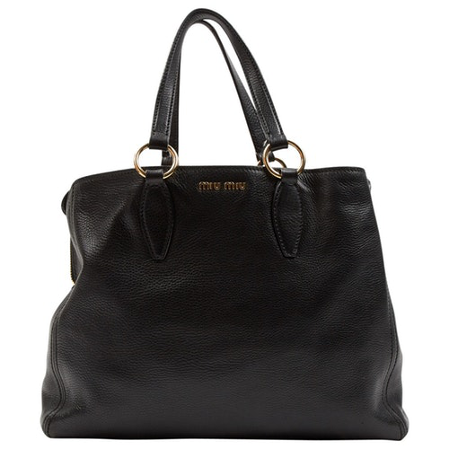 Miu Miu Black Leather Handbag ModeSens