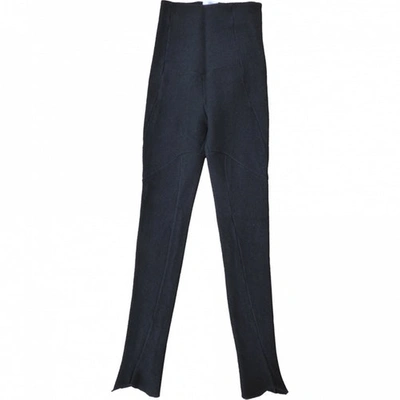 Pre-owned Aganovich Black Wool Trousers