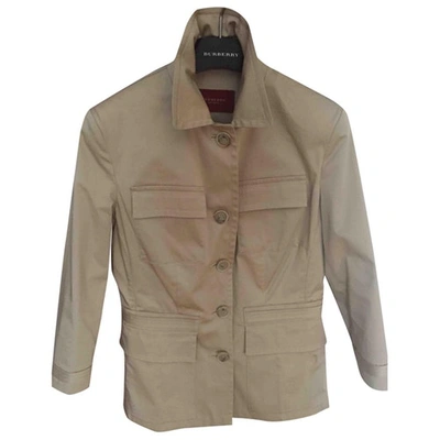 Pre-owned Burberry Beige Cotton Jacket