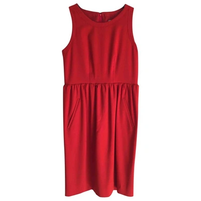 Pre-owned Saint Laurent Wool Mid-length Dress In Red
