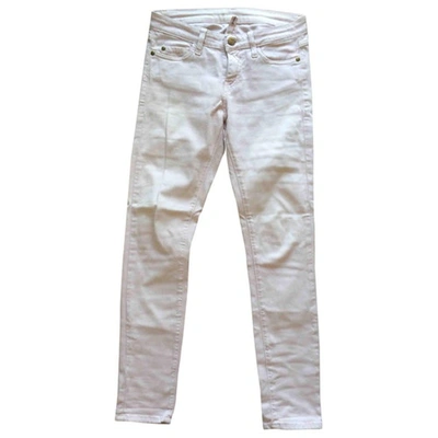 Pre-owned Acquaverde Pink Cotton - Elasthane Jeans