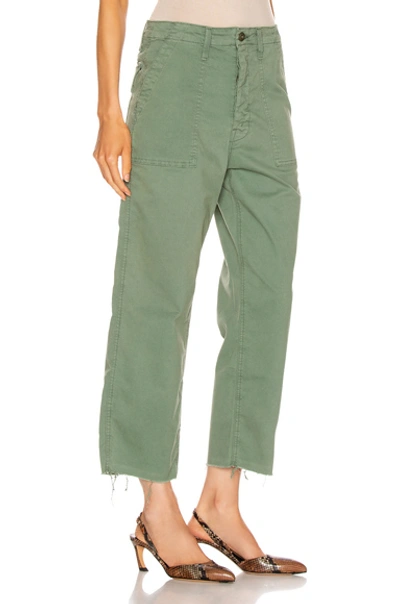 Shop Mother Patch Pocket Private Ankle Fray In Army Green