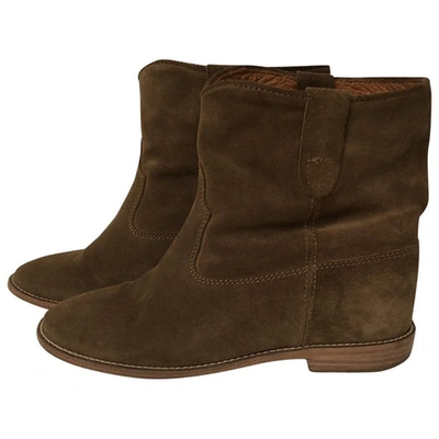 Pre-owned Isabel Marant Crisi Brown Suede Ankle Boots