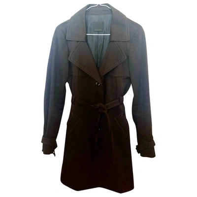 Pre-owned Pinko Black Cotton Trench Coat
