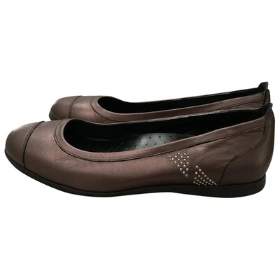 Pre-owned Fratelli Rossetti Leather Flats In Metallic