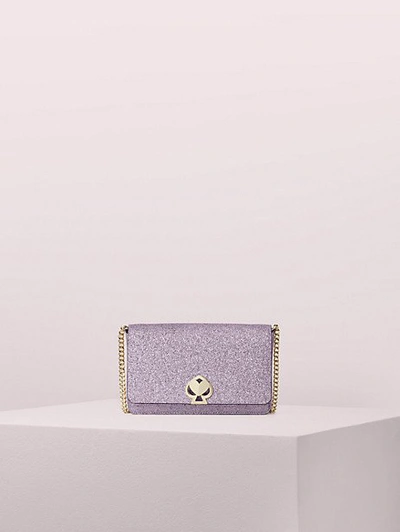 Nicola Shimmer Twistlock Chain Wallet In Lilac