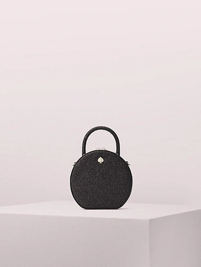 Shop Kate Spade Andi Glitter Mini Canteen Bag In Black