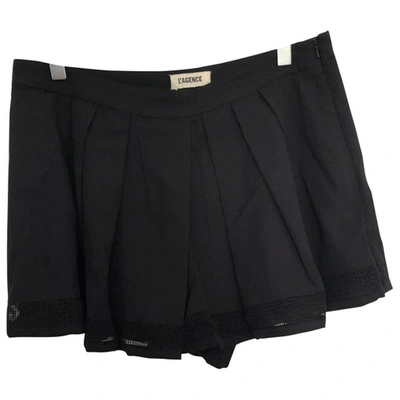 Pre-owned L Agence Black Viscose Shorts