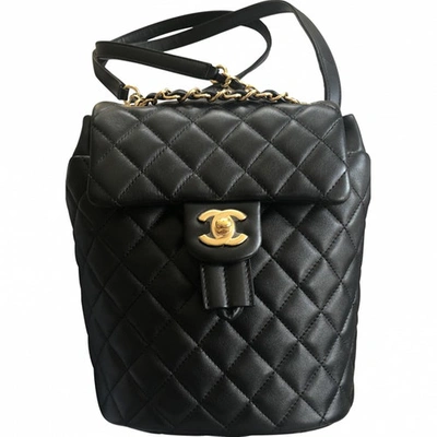 Pre-owned Chanel Timeless/classique Black Leather Backpack