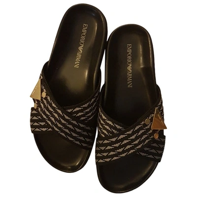 Pre-owned Emporio Armani Black Rubber Sandals