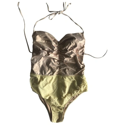 Pre-owned Albertine Gold Cotton - Elasthane Swimwear