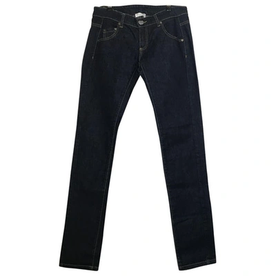 Pre-owned Pinko Slim Jeans In Navy