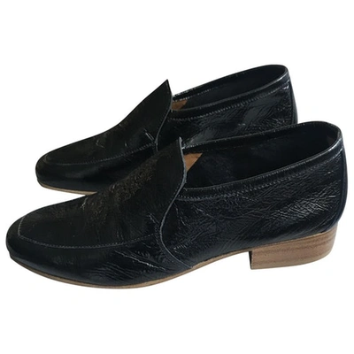 Pre-owned Anne Thomas Black Patent Leather Flats
