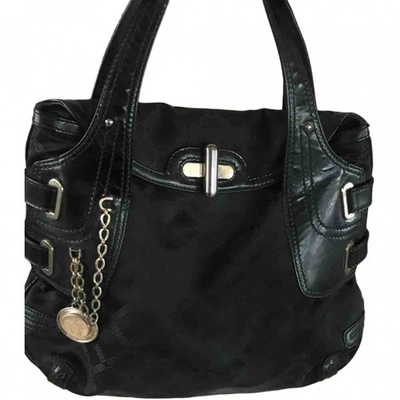 Pre-owned Versace Black Cotton Handbag