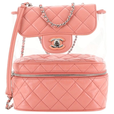 Pre-owned Chanel Timeless/classique Pink Leather Backpack