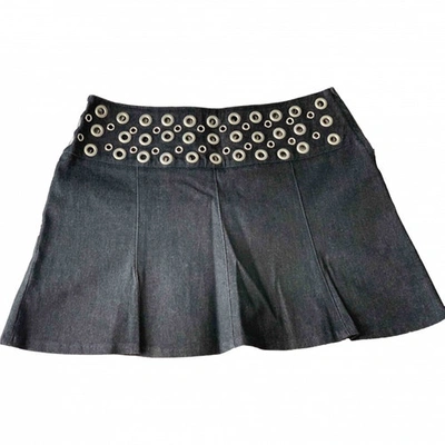 Pre-owned Blumarine Mini Skirt In Anthracite