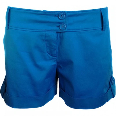 Pre-owned Pinko Blue Cotton Shorts