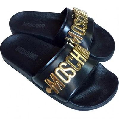 Pre-owned Moschino Black Rubber Sandals