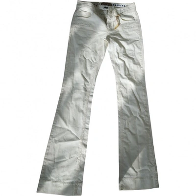 Pre-owned Daniele Alessandrini Trousers In White