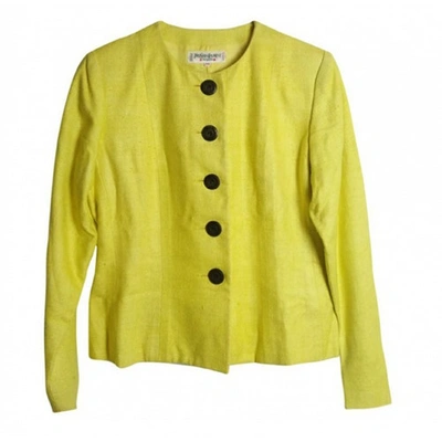 Pre-owned Saint Laurent Yellow Linen Jacket