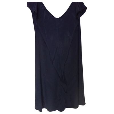 Pre-owned Dondup Silk Dress In Blue
