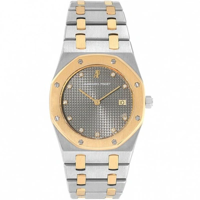 Pre-owned Audemars Piguet Royal Oak Lady Grey Gold And Steel Watch